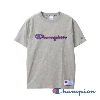 【Champion】AS刺繡Logo短Tee-灰色