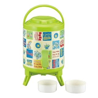 【Pearl】迪士尼 保溫保冷手提式茶桶 玩具總動員 格子 3L 附杯子x2(餐具雜貨)