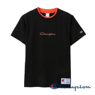 【Champion】AS刺繡字體短TEE-黑色