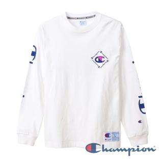 【Champion】AS印花LOGO長TEE-白色