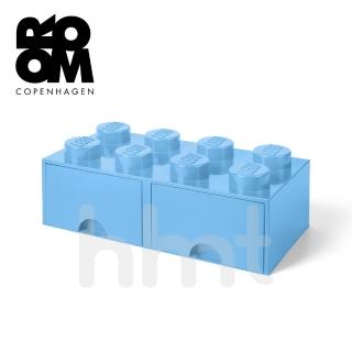 【LEGO 樂高】Room Copenhagen LEGO☆ Storage Brick 8樂高積木方塊八抽屜盒-天空藍(樂高收納盒)