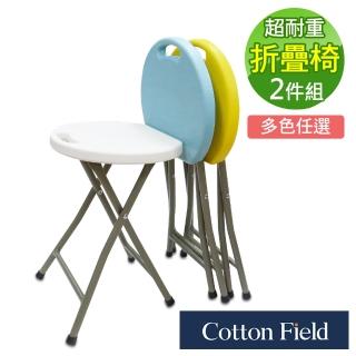 【棉花田】海爾多功能加強型耐重折疊圓凳(二件組)