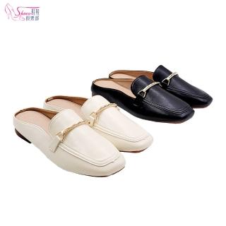 【ShoesClub 鞋鞋俱樂部】水鑽飾韓系方頭穆勒鞋 女鞋 023-LA3901