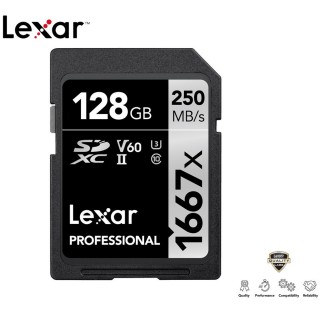 【Lexar 雷克沙】全新極速 128GB Professional 1667x SDXC UHS-II V60 250MB/s 記憶卡(原廠有限終身保固)