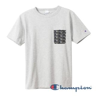 【Champion】Campus口袋Logo短T-灰色