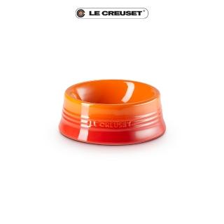 【Le Creuset】瓷器寵物餐碗-中(火焰橘)
