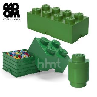【LEGO 樂高】Room Copenhagen Storage Brick 1+4+8 knobs樂高積木組合-綠色(樂高收納盒)
