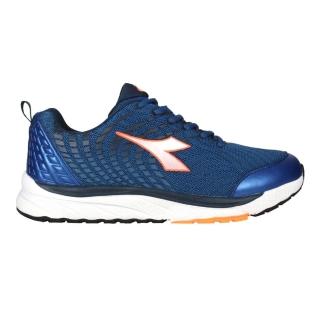 【DIADORA】男專業慢跑輕量鞋-寬楦-反光 路跑 運動 藍橘銀(DA71257)