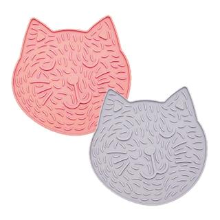 【JohoE嚴選】貓咪造型寵物安撫慢食墊舔食墊