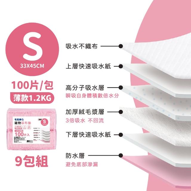 【毛乾爽】寵物尿布墊/狗尿墊 1.2公斤 經濟型 薄款 尿布墊(9包組)