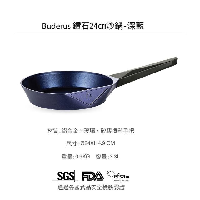 【德國Buderus】鑽石可立鍋系列_24cm平底鍋(獨立自煮鍋_IH爐適用)