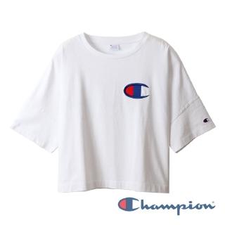 【Champion】Womens Logo短版Tee-白色