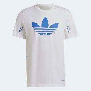 【adidas 愛迪達】運動上衣 男上衣 T恤 白 Trefoil C Tee1(HC7167)