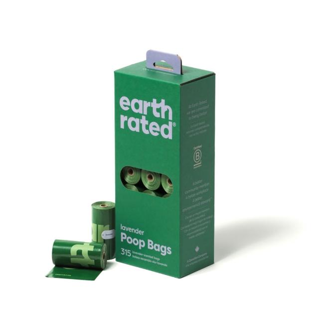 【Earth Rated】環保撿便袋-補充盒（3代）〈21捲裝 315抽〉*2入組 (寵物環境清潔)