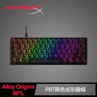 【HP 惠普】HyperX Alloy Origins -60%英文有線鍵盤(HKBO1S-RB-US/G)