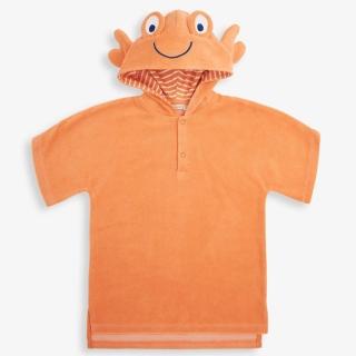 【JoJo Maman BeBe】嬰幼兒/兒童游泳浴巾_螃蟹(JJH3051)