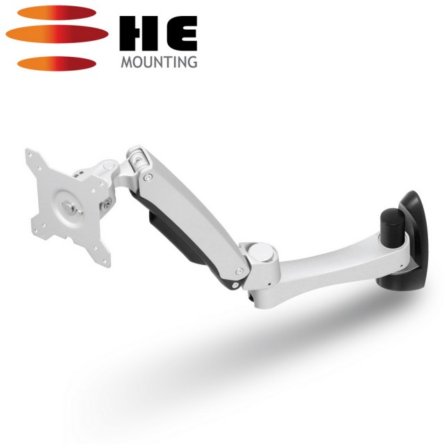 【HE Mountor】HE 鋁合金壁掛型雙節懸臂懸浮式螢幕支架 - 適用32吋以下平面LED(H20ATW)