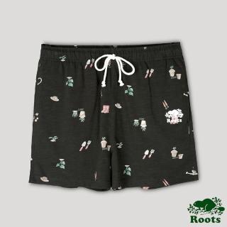 【Roots】Roots 女裝- 回歸根源系列 花園印花高腰短褲(拚色)