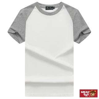 【AMERO】男女款 圓領短袖棒球上衣(台灣製 短袖t恤 撞色拼接 情侶款共11色)