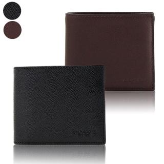 【COACH】男款 素面防刮皮革/全皮壓印LOGO短夾-附證件夾(新款任選)
