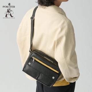 【PORTER INTERNATIONAL】MILLY雙層斜肩包-M(黑)