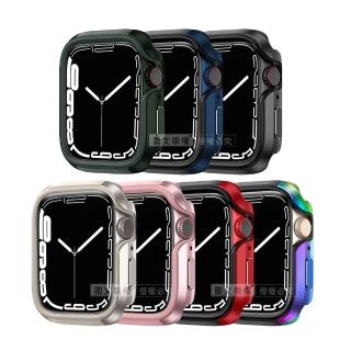 Apple Watch Series 7 45mm 軍盾防撞 抗衝擊 鋁合金雙料邊框保護殼