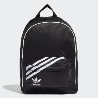 【adidas 愛迪達】後背包 旅行包 登山包 書包 三葉草 NYLON W BP 黑 GD1641