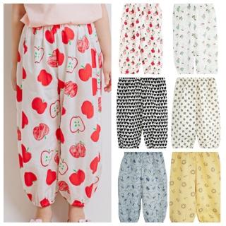 【BebeZoo】滿版印花透氣棉質防蚊褲/燈籠褲/薄長褲(現貨速達)