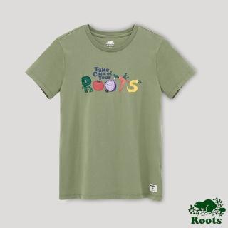 【Roots】Roots 女裝- 回歸根源系列 蔬果元素短袖T恤(綠色)