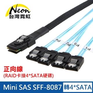 【台灣霓虹】Mini SAS SFF-8087轉4組SATA線