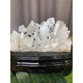 【Cocozy世界水晶原礦】蒙古白水晶鏡鐵礦共生晶簇(蒙古白水晶鏡鐵礦共生晶簇)