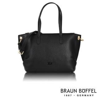 【BRAUN BUFFEL 德國小金牛】台灣總代理 SHU 單肩包-黑色(BF689-58-BK)