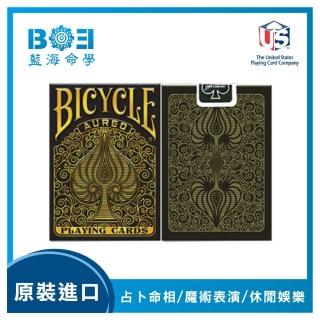 【藍海命學BOE】美國原裝BICYCLE 單車撲克牌(Aureo Black 黃金比例)