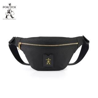 【PORTER INTERNATIONAL】LUXY簡約俐落腰包(黑)
