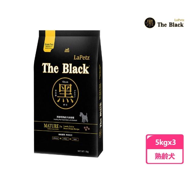 【LaPetz 樂倍】黑酵母無穀/低穀保健糧狗飼料5KG*3入組(免疫保健/皮毛保健/挑嘴狗糧/狗糧/狗乾糧/官方直營)