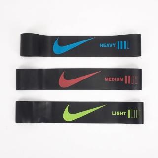 【NIKE 耐吉】Nike Mini 3 PK 抗阻彈力帶 環狀拉力帶 彈力 深蹲 居家 運動 訓練 黑藍(JR0007-100)