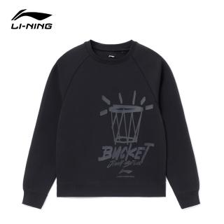 【LI-NING 李寧】反伍  專業籃球系列男子大學T  黑色(AWDS101-1)