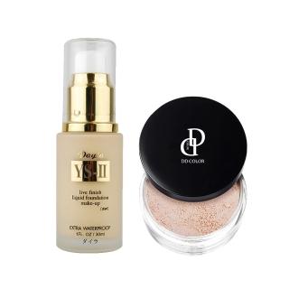 【DAYLA】控油底妝組-潤色隔離粉底乳+礦物蜜粉(1入)