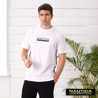 【NAUTICA】COMPETITION男裝低調圖騰短袖T恤(白)