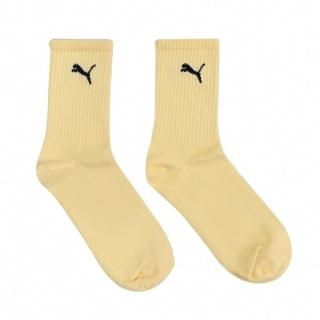 【PUMA】襪子 Classic Sock 黃 黑 中筒襪 長襪 男女款 休閒 運動 台灣製(BB134502)