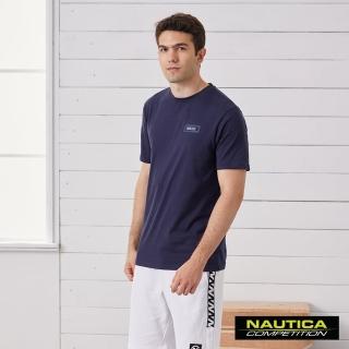 【NAUTICA】COMPETITION男裝立體品牌LOGO短袖T恤(深藍)