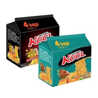 【KOOL】鹹蛋黃乾拌麵袋裝4入(原味360g/螃蟹368g)