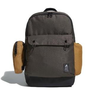 【adidas 愛迪達】後背包 Side Pocket 2 in 1 Backpack 黑 棕 雙肩 肩背帶 收納 愛迪達(HE2683)