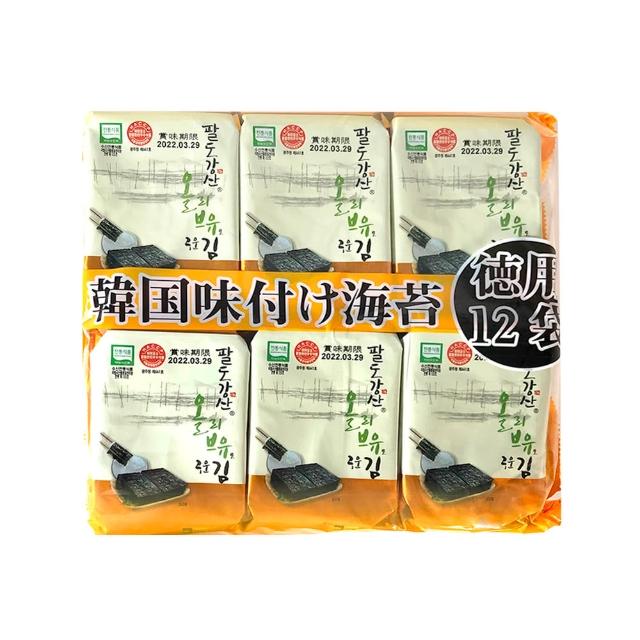 【orionjako】韓國海苔(42g 麻油/嚴選味付/芥末/照燒風味/38.4g 明太子風味)任選(點心/餅乾/零食)