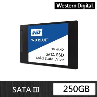 【WD 威騰】藍標 250GB 2.5吋 7mm SATA 3D NAND 固態硬碟(WDS250G3B0A)