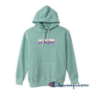 【Champion】CAMPUS雙色Logo連帽Tee-綠色