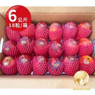 【Global Fresh 盛花園】自然熟成熱帶果王~特選在欉黃愛文芒果(18粒/箱 共6kg/箱)