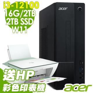 【Acer 宏碁】AXC-1750 i3-12100/16G/2TSSD+2TB/W11(12代i3 四核心)