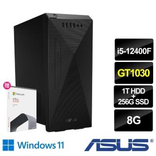 【+Office 2021】ASUS 華碩 H-S501MD i5-12400F 六核電腦(i5-12400F/8G/1TB HDD+256G SSD/GT1030 2G/W11)