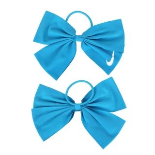 【NIKE 耐吉】BOW 髮圈-蝴蝶結 髮飾 配件 瑜珈 水藍白(N1001764413OS)